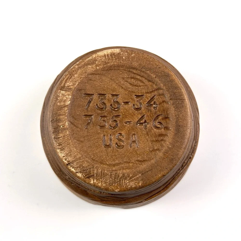 VTG MCM California Pottery Sequoia Ware 4 pc Condiment‎ Relish Chip Dip Set Lava - Picture 6 of 12